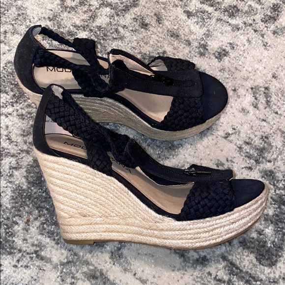 Moda Spana Shoes - Black wedges